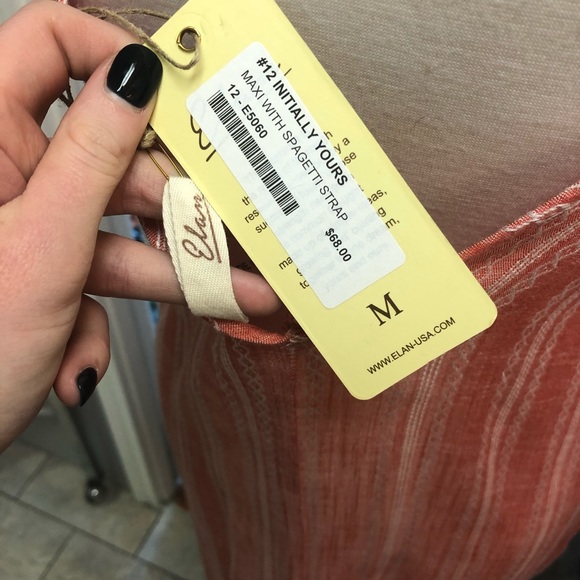 Elan coral stripe maxi dress - Picture 3 of 3